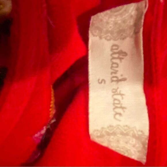 Altar’d State Red Embroidered Short Sleeve Dress Size Small - Picture 7 of 7